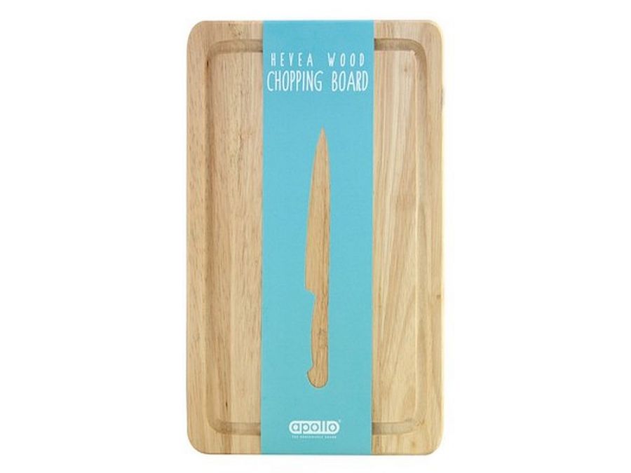 Hevea wood chopping board (30x20cm)