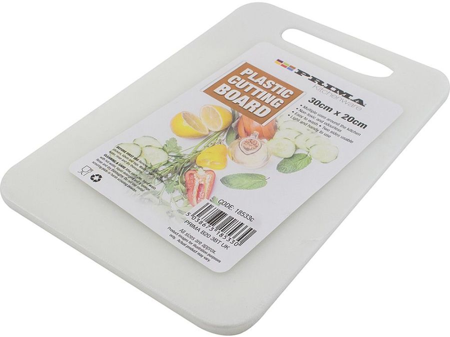 White plastic cutting board*
(30x20cm)