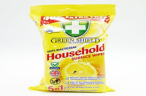 Pack 70, Green Shield anti-bac household surface wipes*