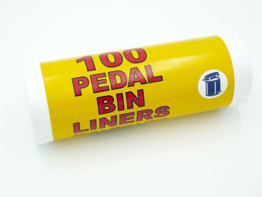 Pack 100, pedal bin liners*
(30x43x43cm)