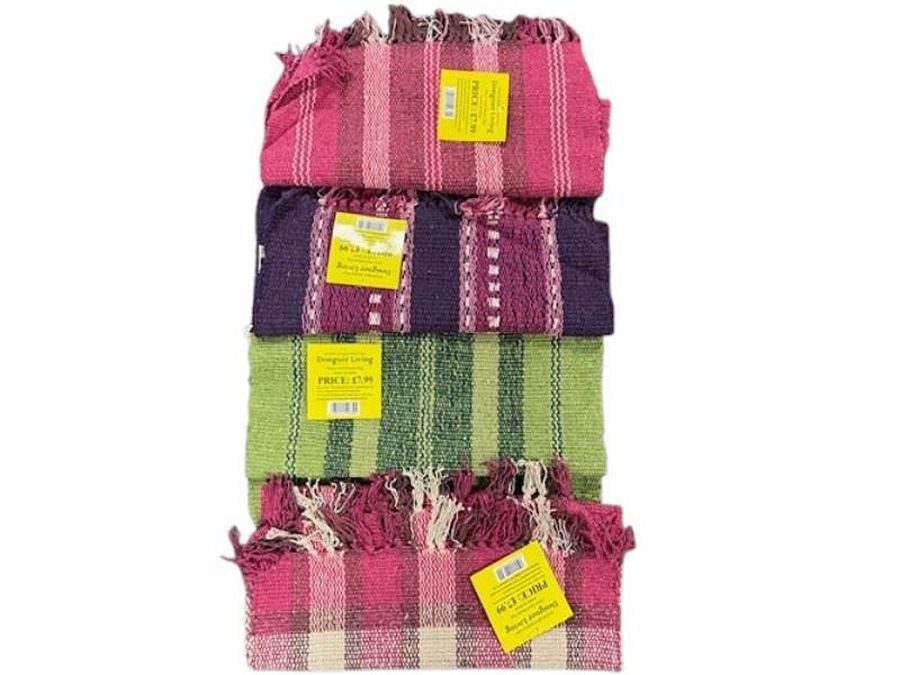 Hand woven rug (95x50cm) - 8/cols* Hand woven rug (95x50cm) - 8/cols*