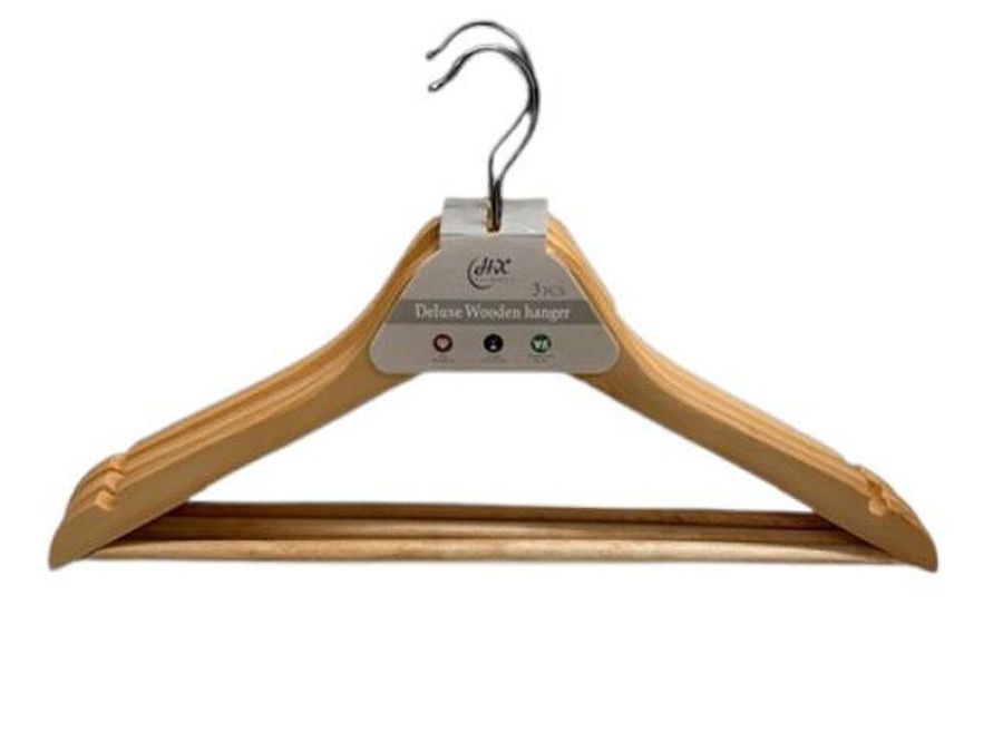 Pack 3, wooden coat hanger*