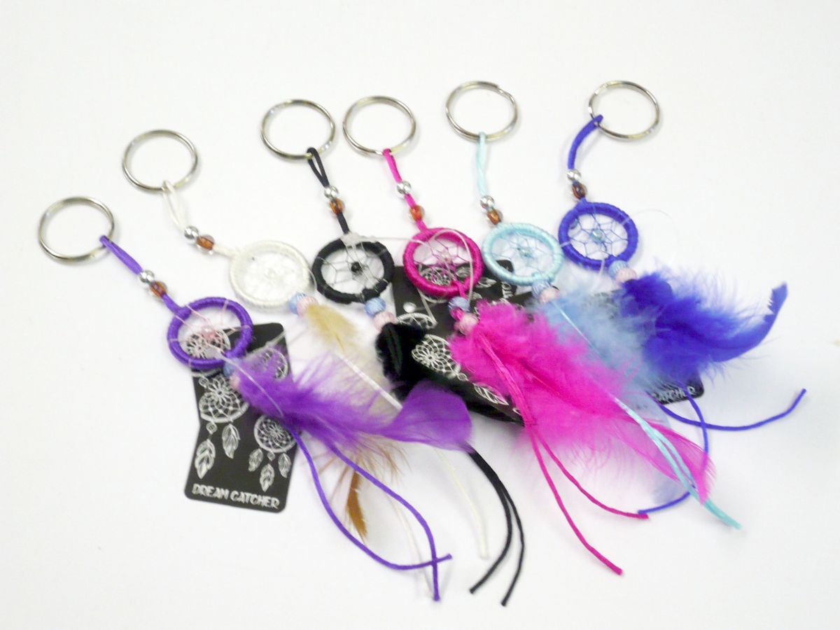 1" dream catcher key ring (36x display) - 6/cols.