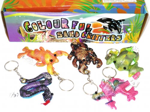 Asstd sand animal keyrings.
