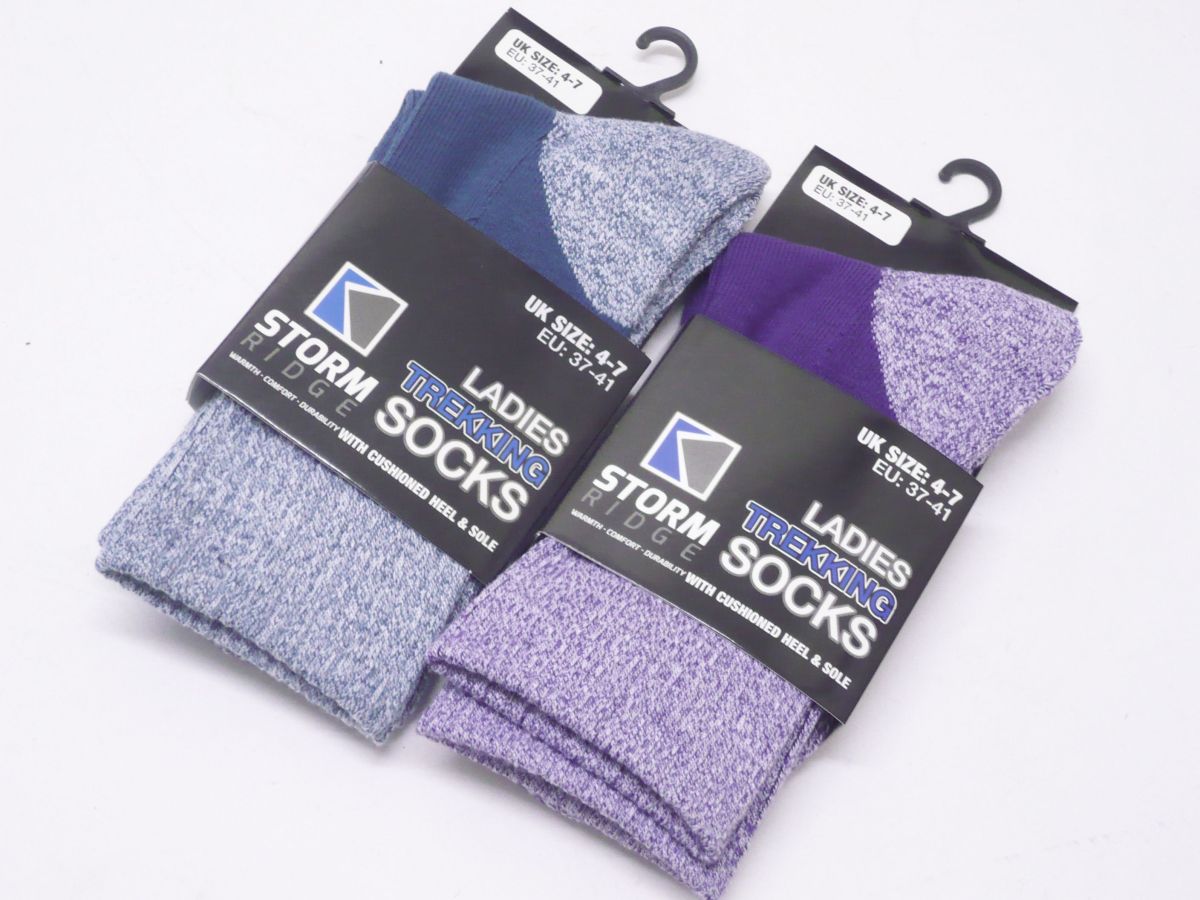 Ladies trekking socks - 2/cols*