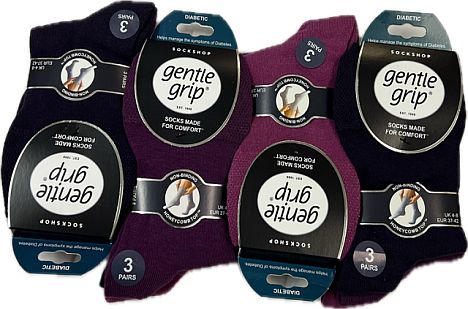 Gentle grip purple diabetic socks.
(3pkt x4) Gentle grip purple diabetic socks.
(3pkt x4)
