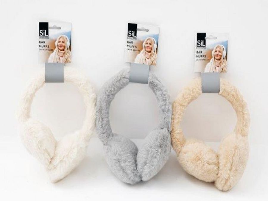 Fluffy ear muffs - 2/cols.