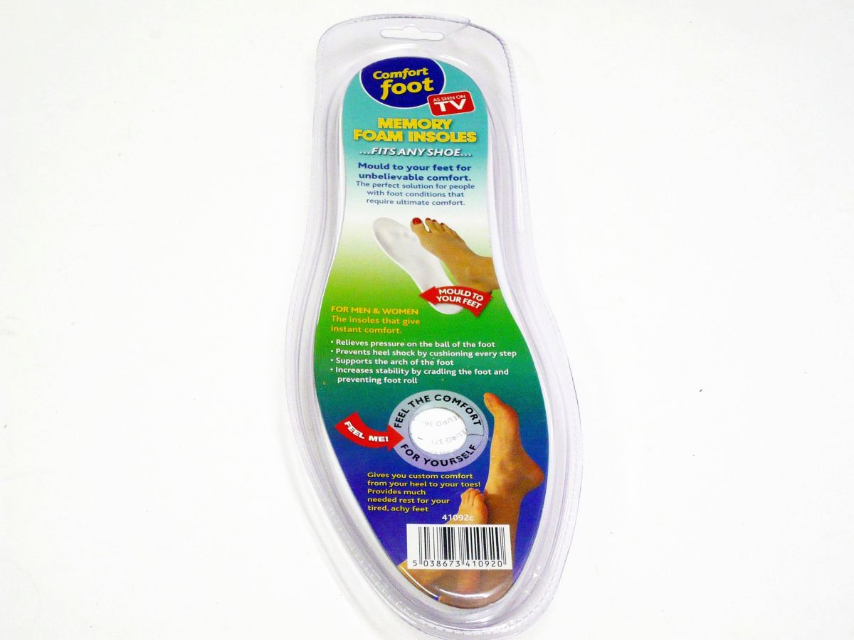 Memory foam insoles (one size)*