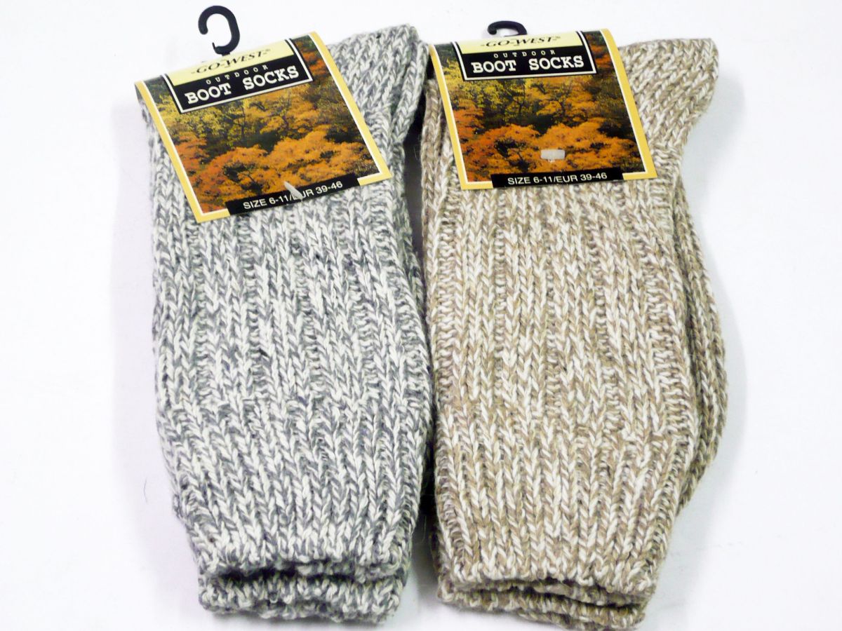 Boot socks (6-11) - 2/cols.
