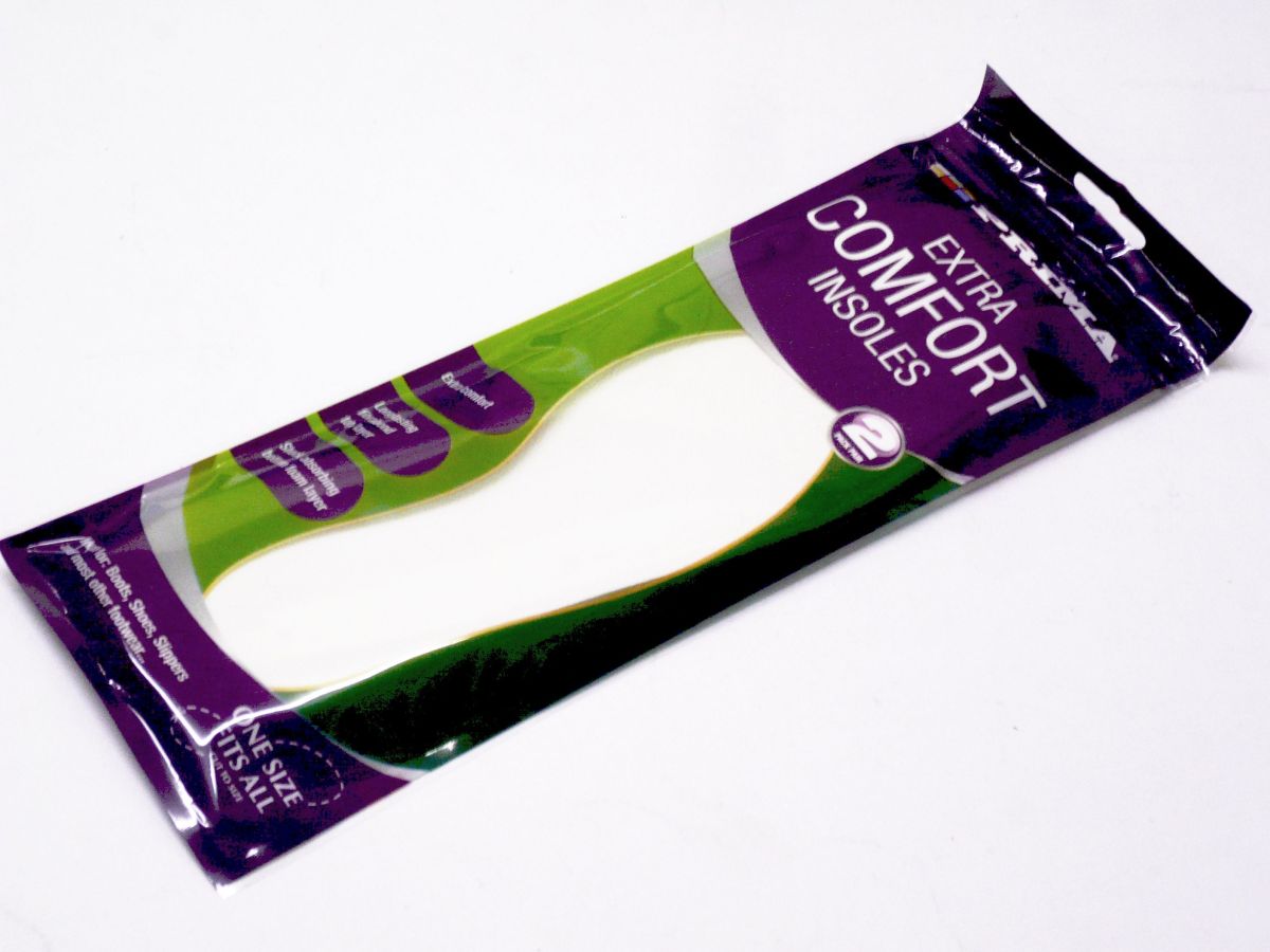 2pkt pair extra comfort insoles (one size)*