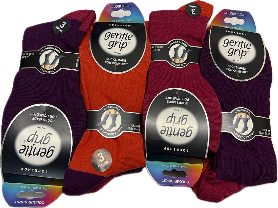 Mens colour burst (fiery) socks.
(pkt3 x4)