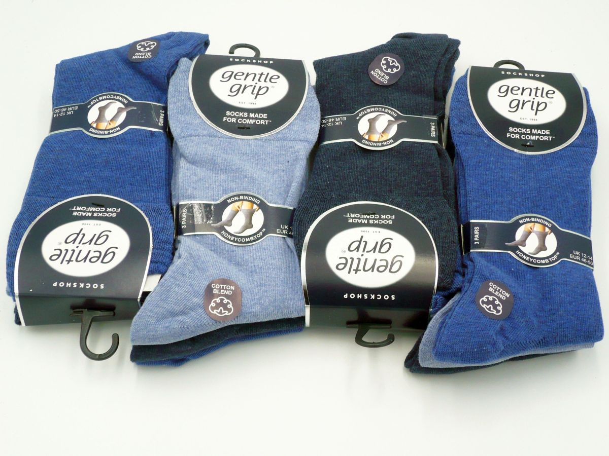 Mens blues bigfoot gentle grip
12-14
(3pkt x4)