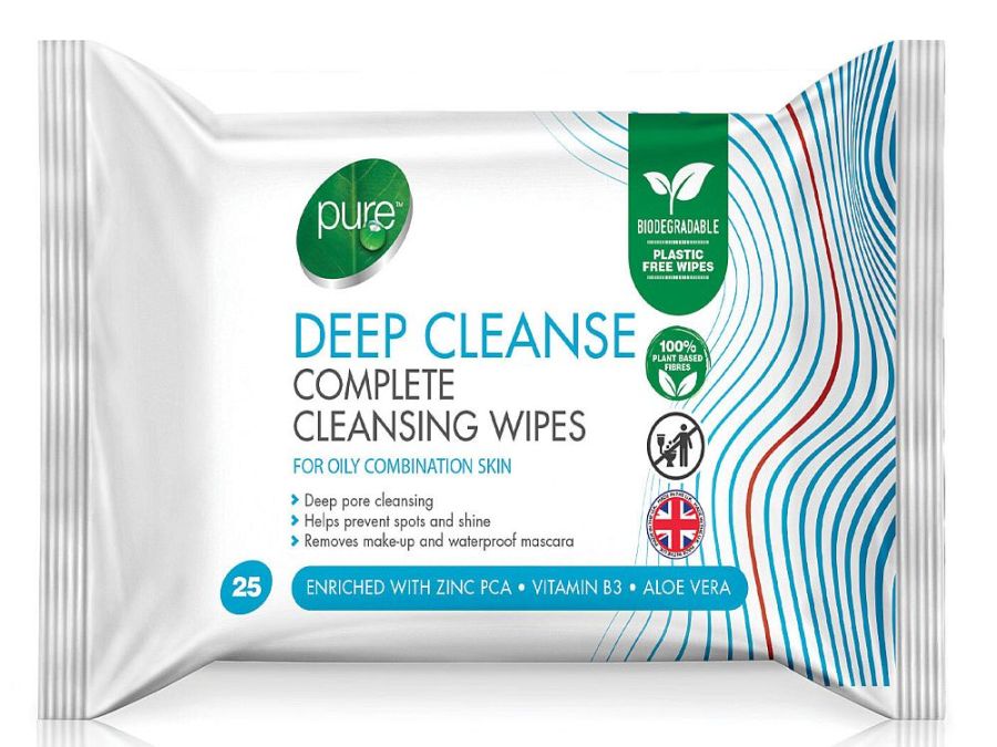 Pack 25, Pure deep cleanse complete cleansing wipes*