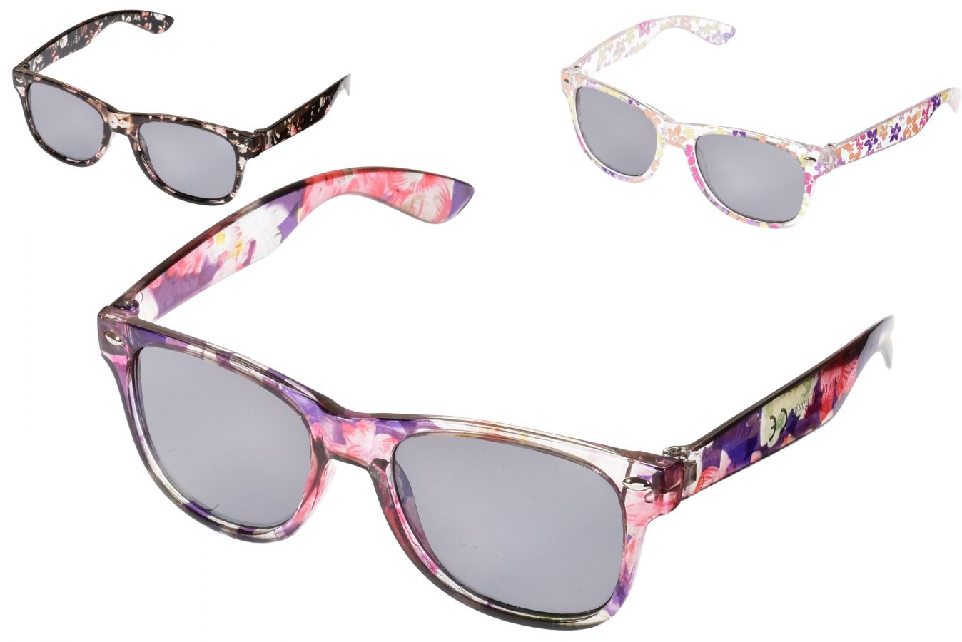 Girls transparent printed sunglasses - 3asstd.
