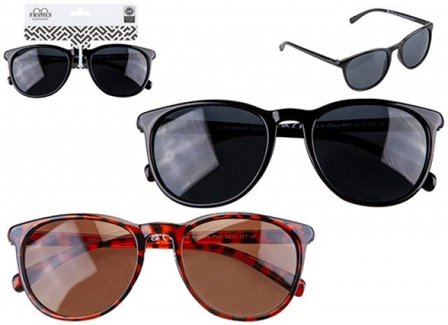 Round plastic frame sunglasses - 2asstd.