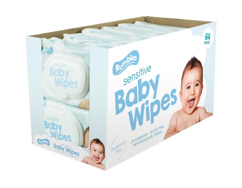 Pack of 72 baby wipes.