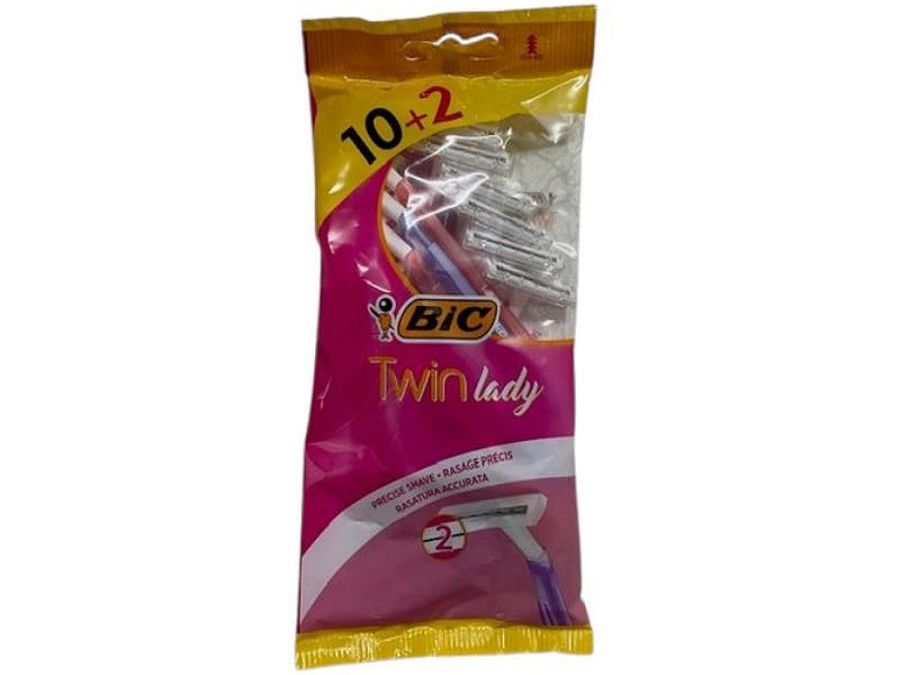 Pack 10+2 Bic twin lady razors. Pack 10+2 Bic twin lady razors.