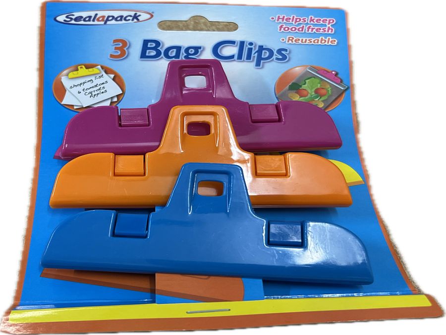 Pack 3, large bag clips* Pack 3, large bag clips*