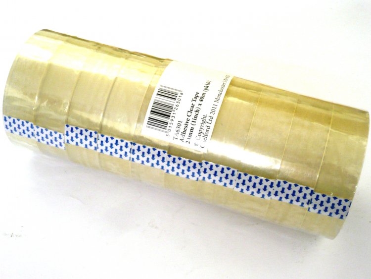 Large reels of clear cellotape,24mmx50m ,12 rolls per pack.*