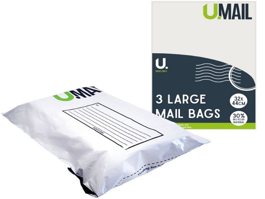 Pkt 3, large mail bags (32x44cm)*