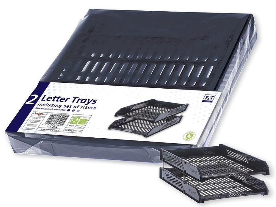 Pkt 2x letter trays and risers*