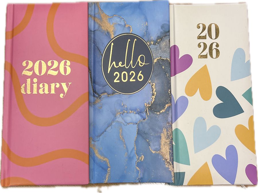 2026 slim w-t-v diary.
LAST FEW REDUCED