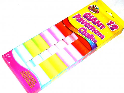 Box12, giant pavement chalks.