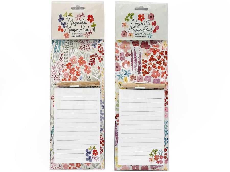 Magnetic memo pad with pencil - 2asstd*