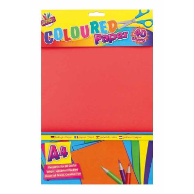 Pkt 40 sheets A4 coloured paper*