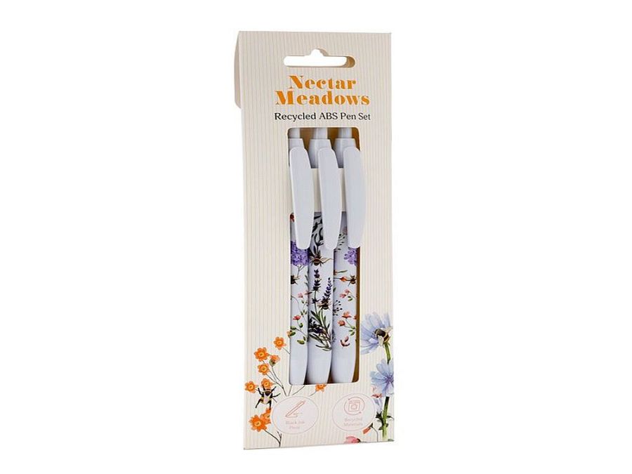 Set 3, nectar meadows recycled pen set.