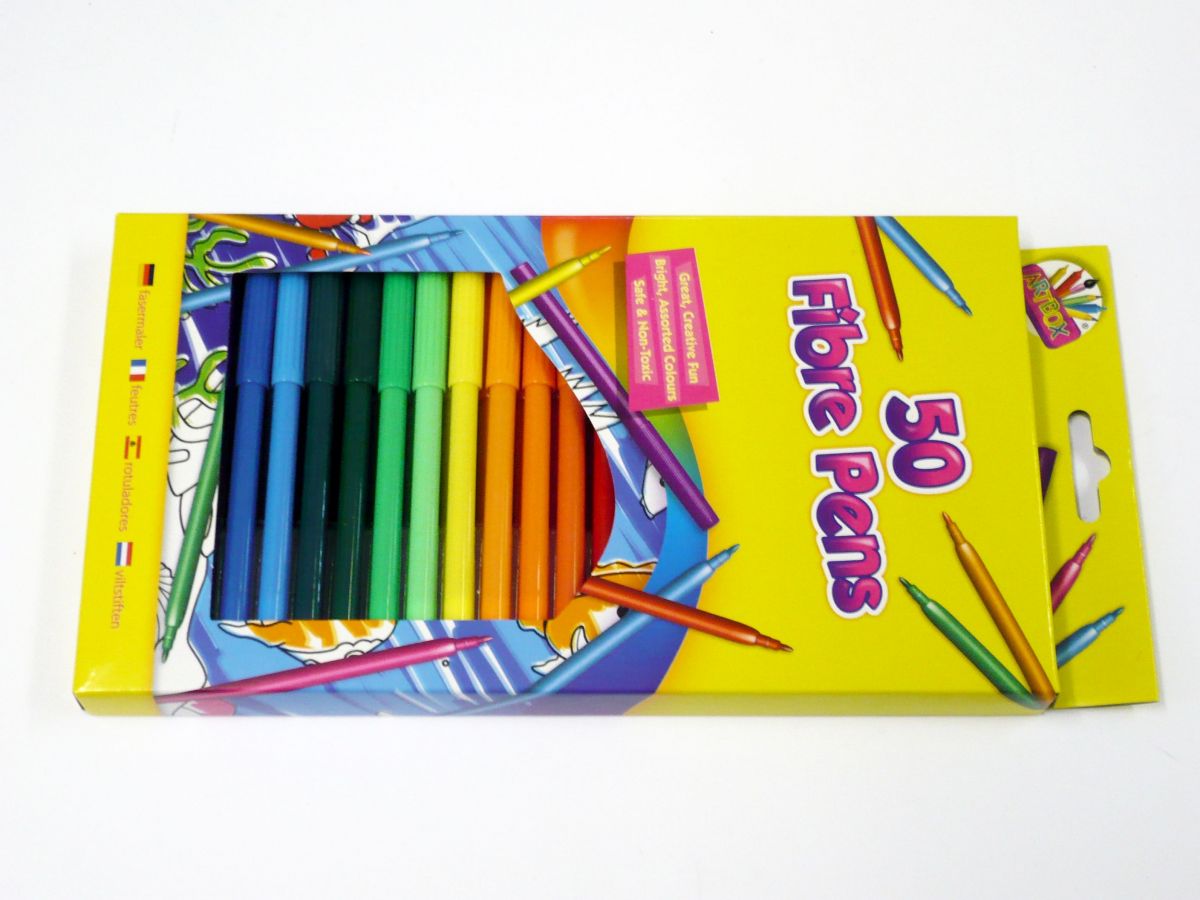 Pkt 50, fibre pens*