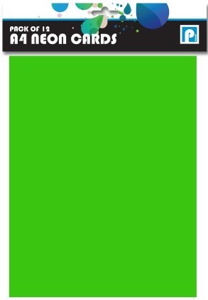 Pkt 10, asstd colours neon card*