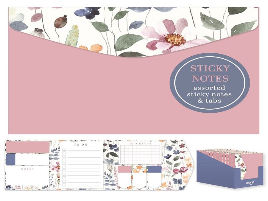 Wild Bloom sticky notes and tabs set. (9x13cm) Wild Bloom sticky notes and tabs set. (9x13cm)