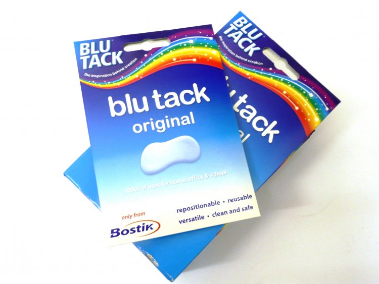 Blu tack, 12pkt per box.