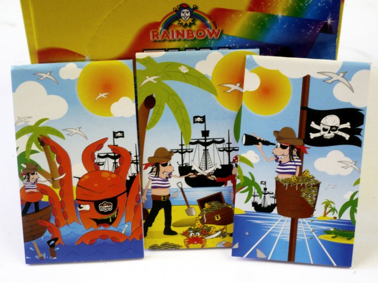 Mini Pirate notebook (9x5cm) Ideal for party bags - 3asstd*