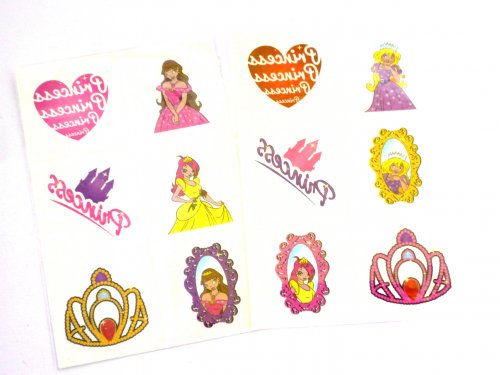 Crd 6, 4cm, princess tattoos, 2asstd.*