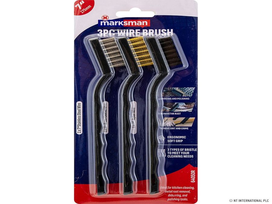 Pack 3, 7" wire brushes* Pack 3, 7" wire brushes*