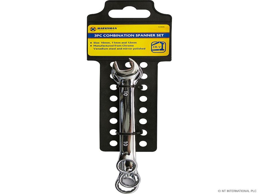 3pc combination spanner set*
(10/11/12mm)