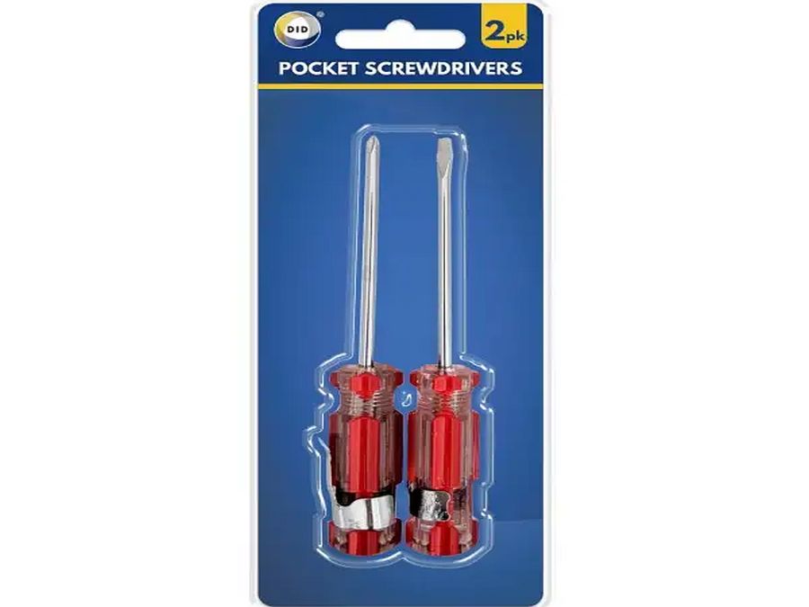 Pack 2, pocket screwdrivers*