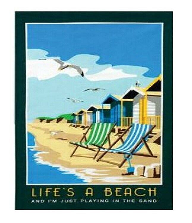 Life’s a beach tea towel.