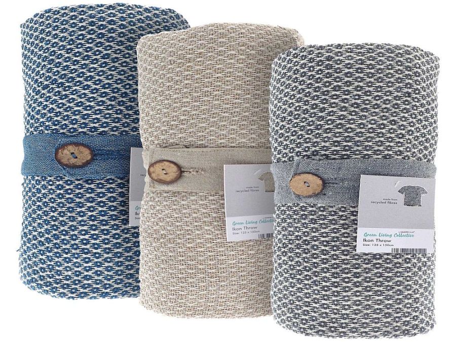 Recycled fabric Ikon design throw (125x150cm) 3/cols*
