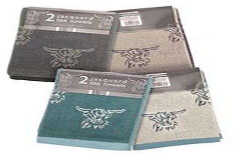 Pack 2, 100% cotton highland cow jacquard tea towels. Pack 2, 100% cotton highland cow jacquard tea towels.