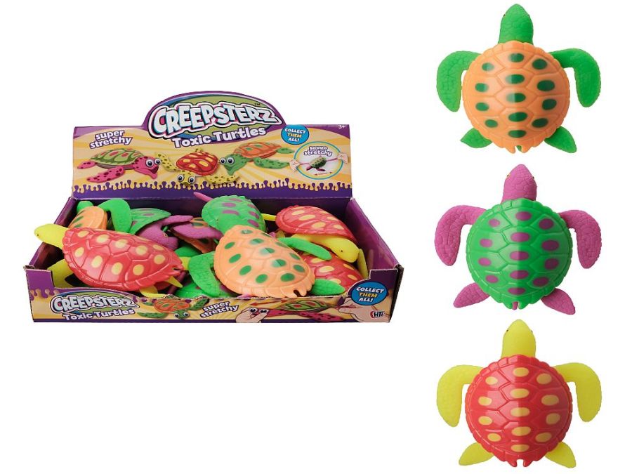 Toxic turtle (stretchy limbs and hard outer shell) - 3/cols.
(ADD 12 FOR DISPLAY)