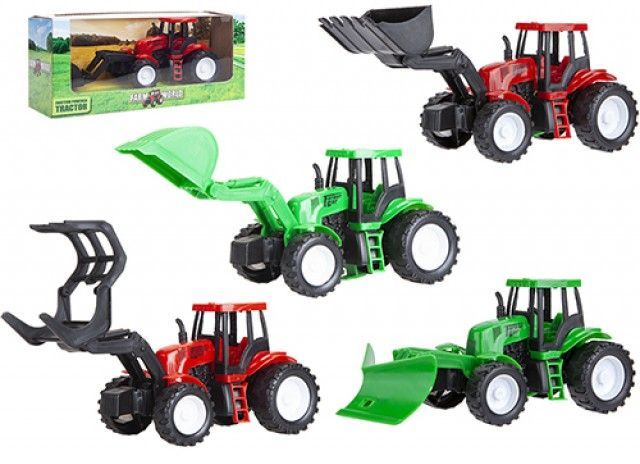 Friction powered 21cm tractor - 4asstd.