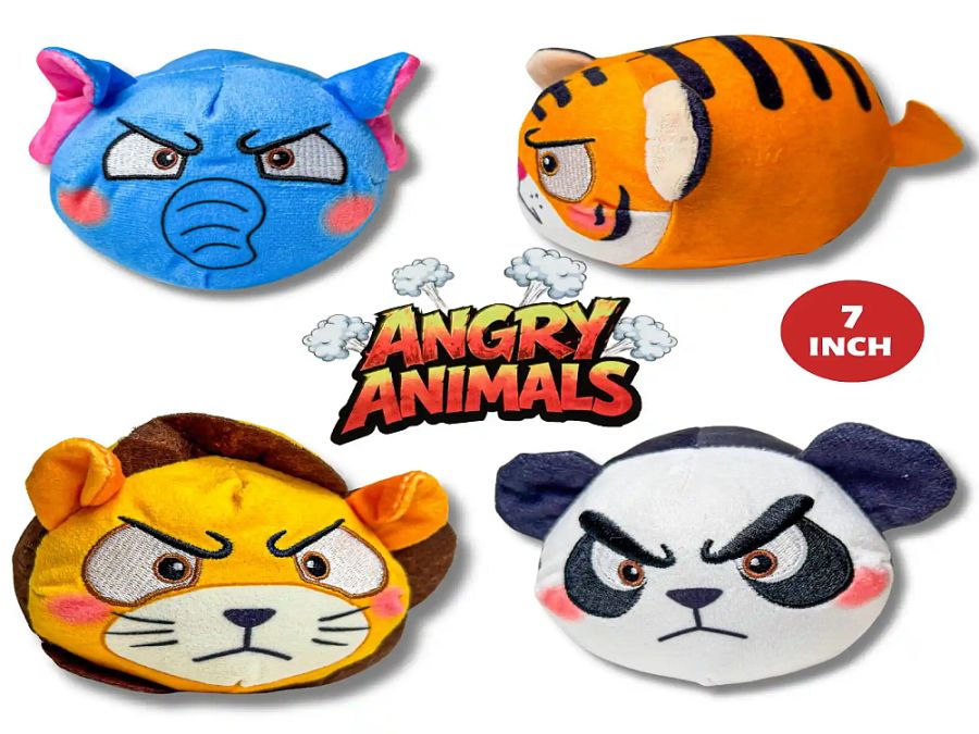 7" plush angry wildlife animals - 4asstd* 7" plush angry wildlife animals - 4asstd*