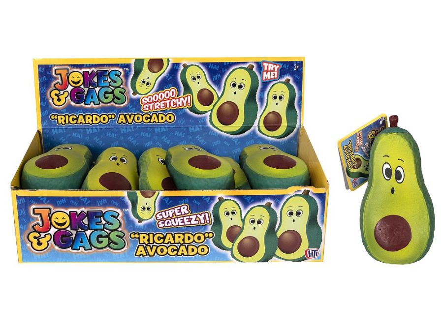 Squeeze & stretch Ricardo Avocado.
(ADD 12 FOR DISPLAY)