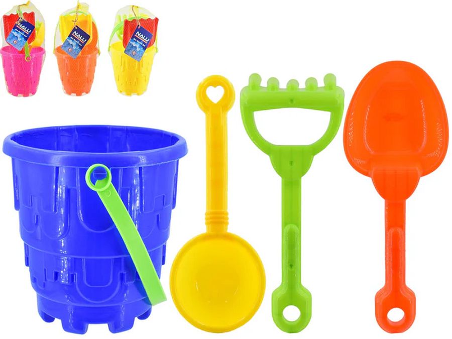 14.5cm 4pc round bucket set - 4/cols*