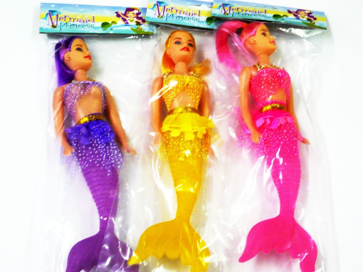 Mermaid doll, H30cm - 3/cols Mermaid doll, H30cm - 3/cols