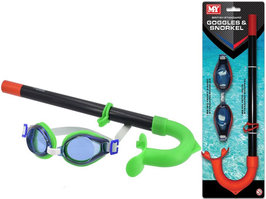 British standard goggles & snorkel set - 2/cols