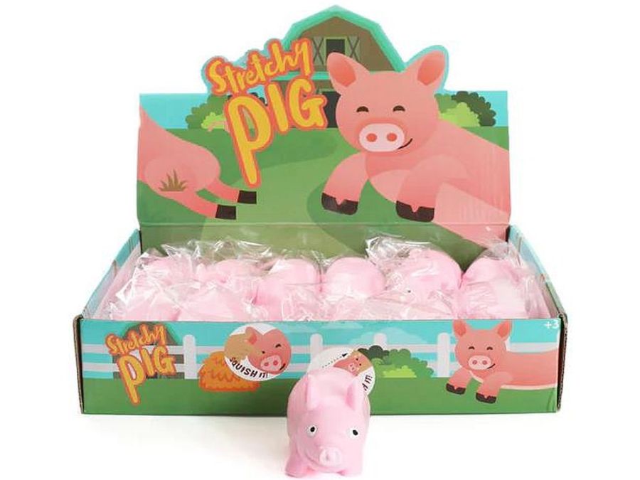 Stretchy pig.
(ADD 12 FOR DISPLAY)